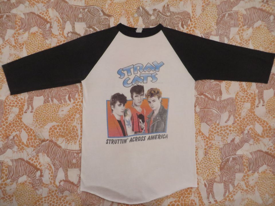 STRAY CATS 1983 tour baseball tee