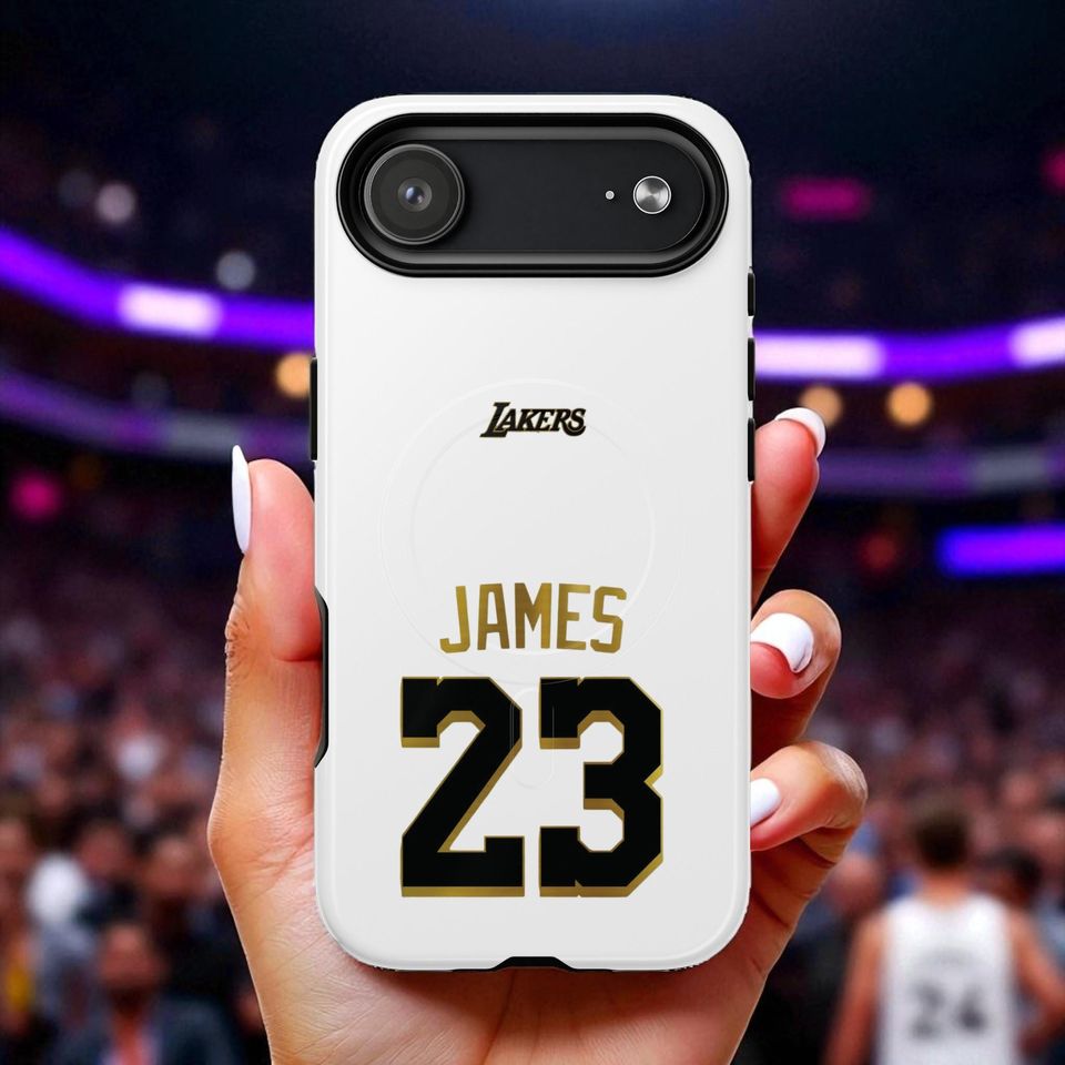 LA Lakers Tough Magnetic iPhone Case: James - MagSafe Compatible