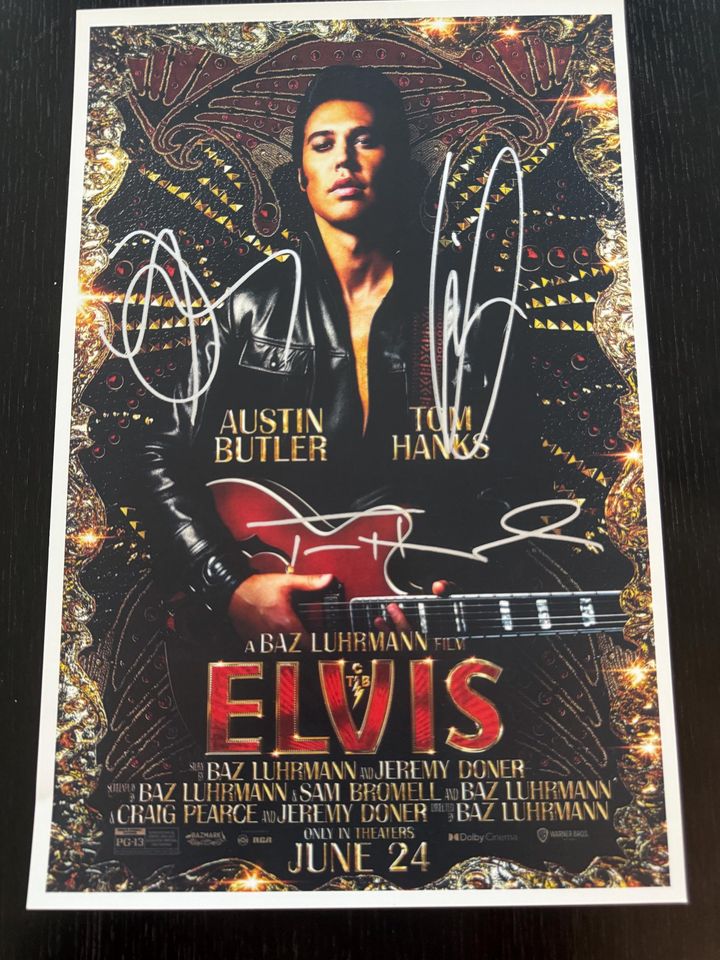 Elvis Signed Movie Poster- Premium Matte Vertical Poster