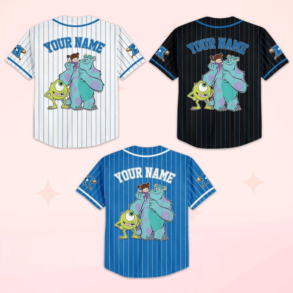Custom Monsters Characters Baseball Jersey