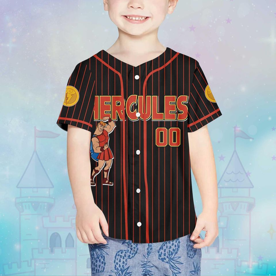 Personalized Hercules Baseball Jersey, Custom Disney Hero Shirt