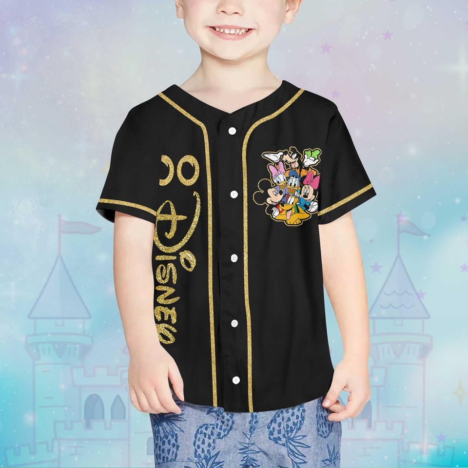 Personalized Disney Trip 2025 Baseball Jersey, Custom Mickey and Friends Shirt
