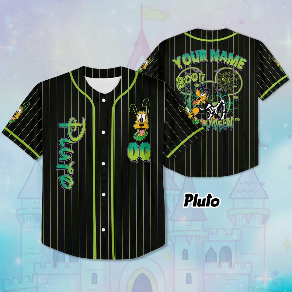 Personalized Disney Halloween Baseball Jersey, Custom Disney Halloween Jersey Shirt