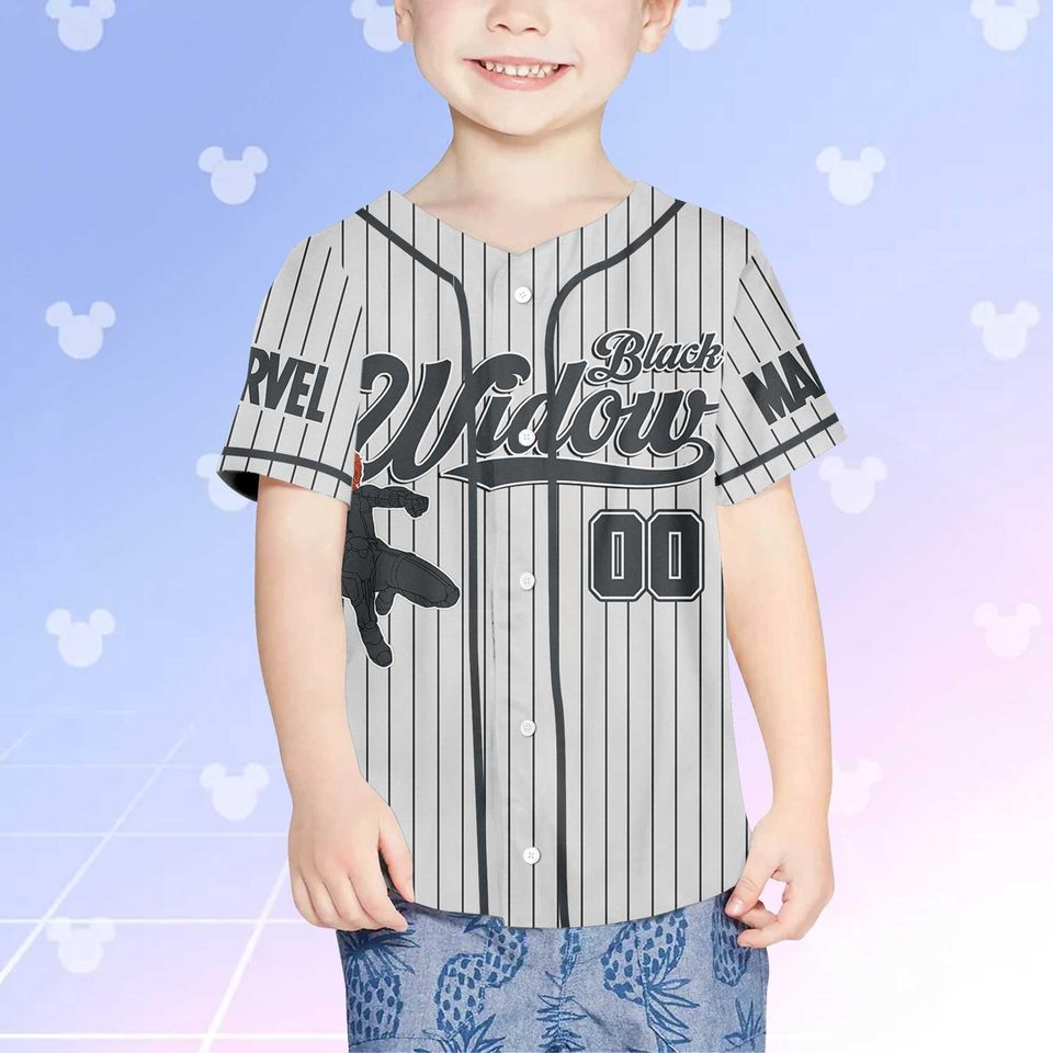 Personalized The Avengers Black Widow Baseball Jersey, Custom Marvel The Avengers Shirt