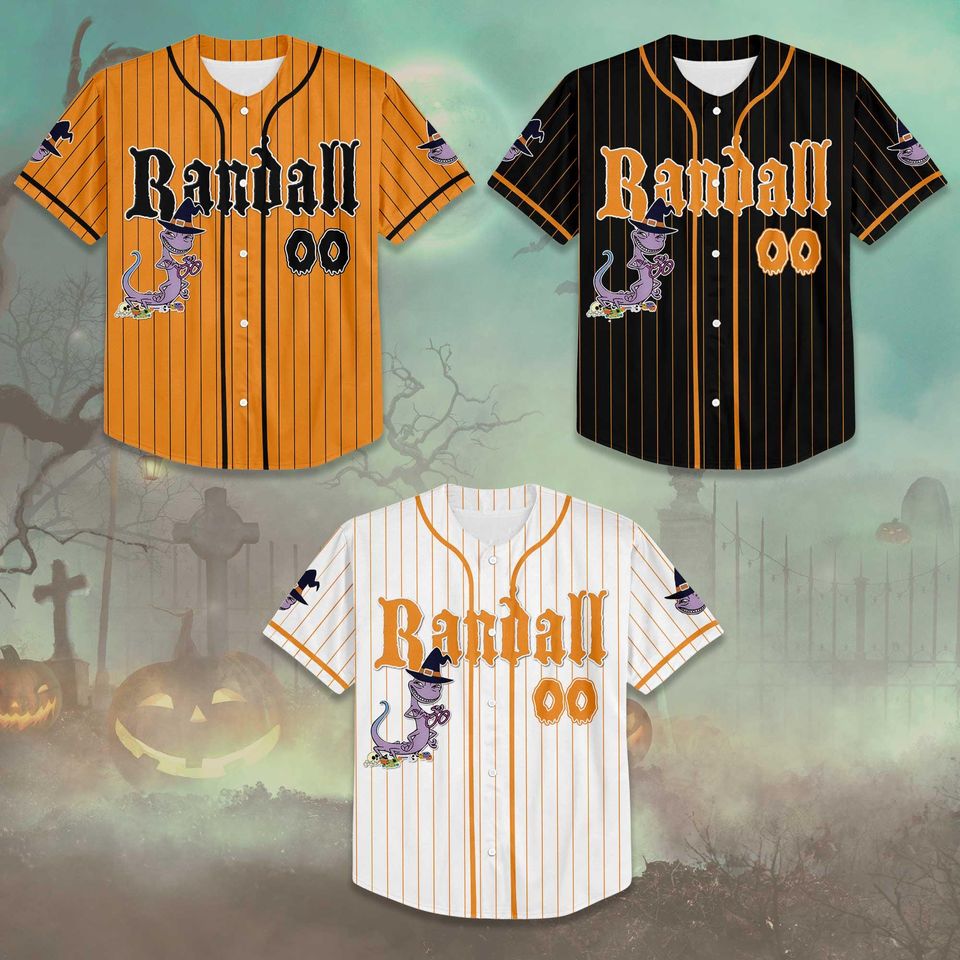 Personalized Randall Boggs Baseball Jersey, Custom Disney Monsters, Inc Halloween Shirt