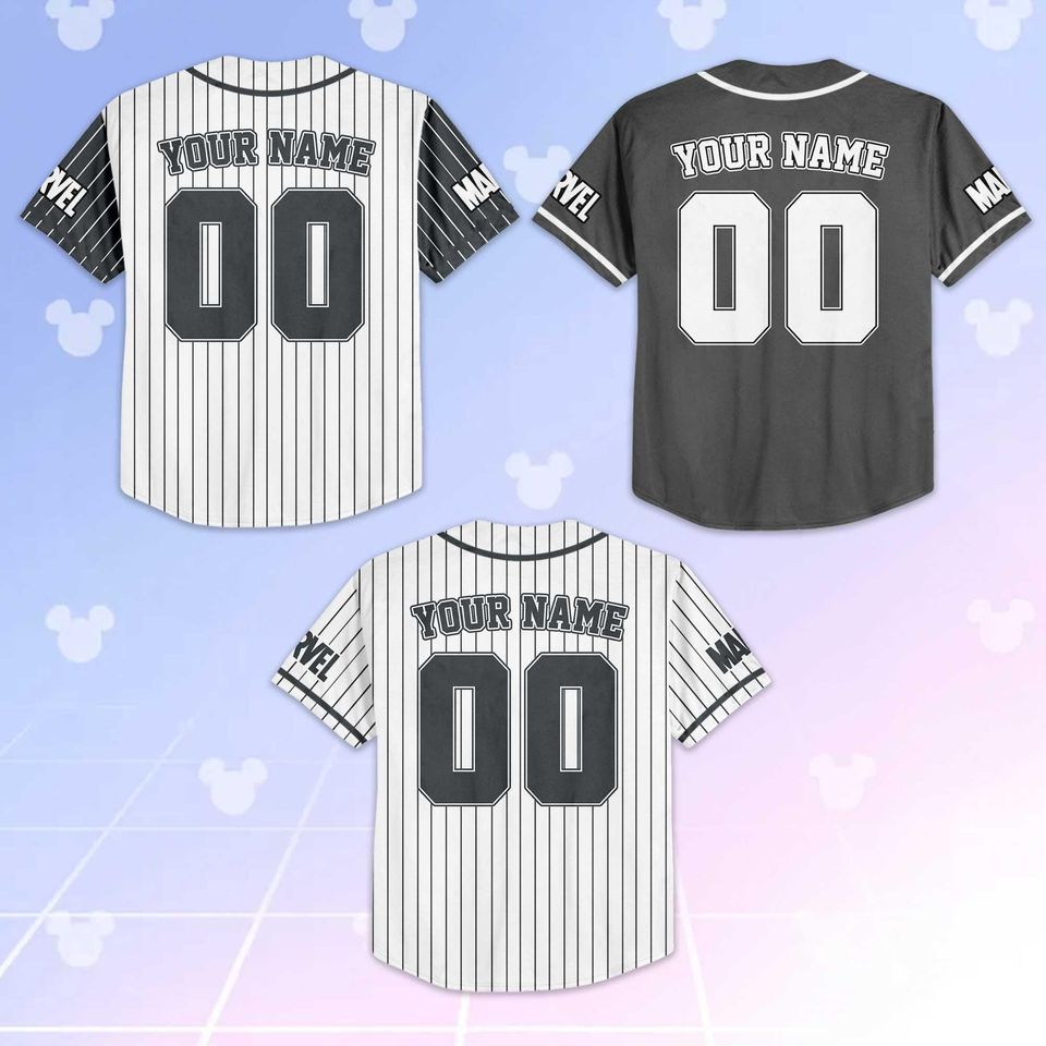 Custom Black Widow Baseball Jersey, Personalized Superhero Baseball Shirt