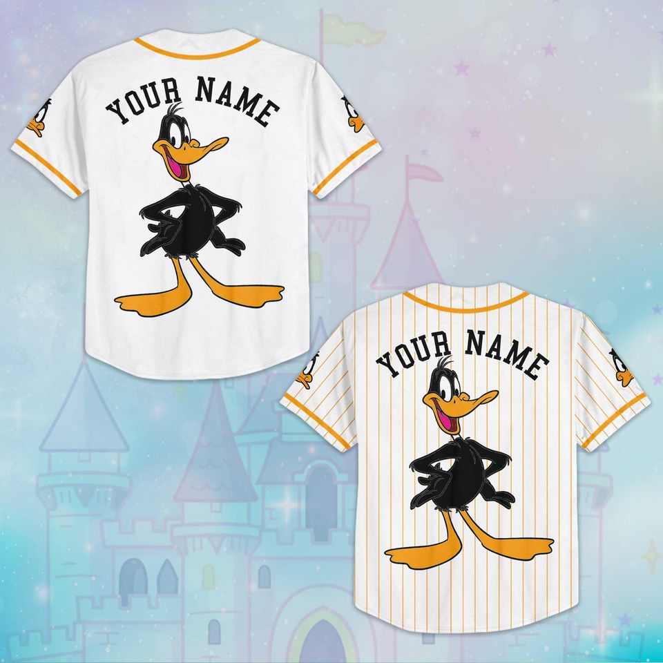 Personalized Daffy Duck Baseball Jersey, Custom Daffy Duck Shirt, Baseball Team Outfit