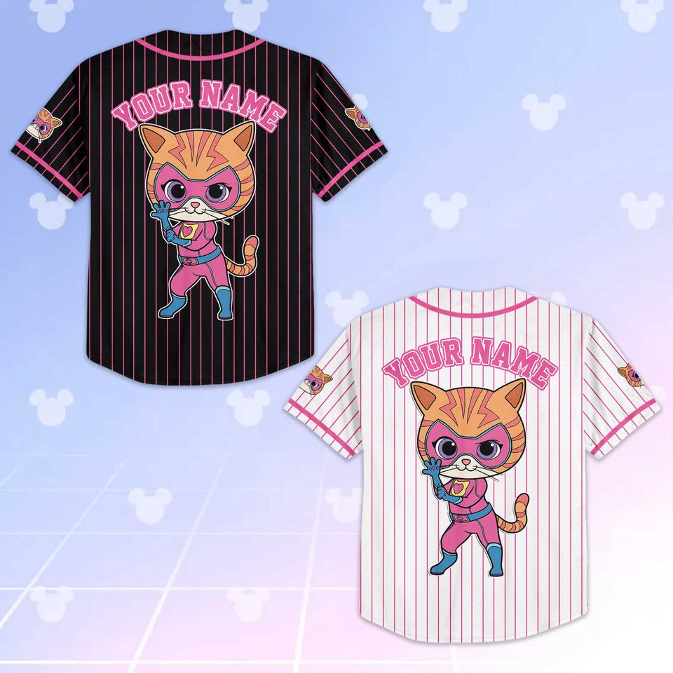 Personalized SuperKitties Ginny Baseball Jersey, Custom SuperKitties Shirt for Kids
