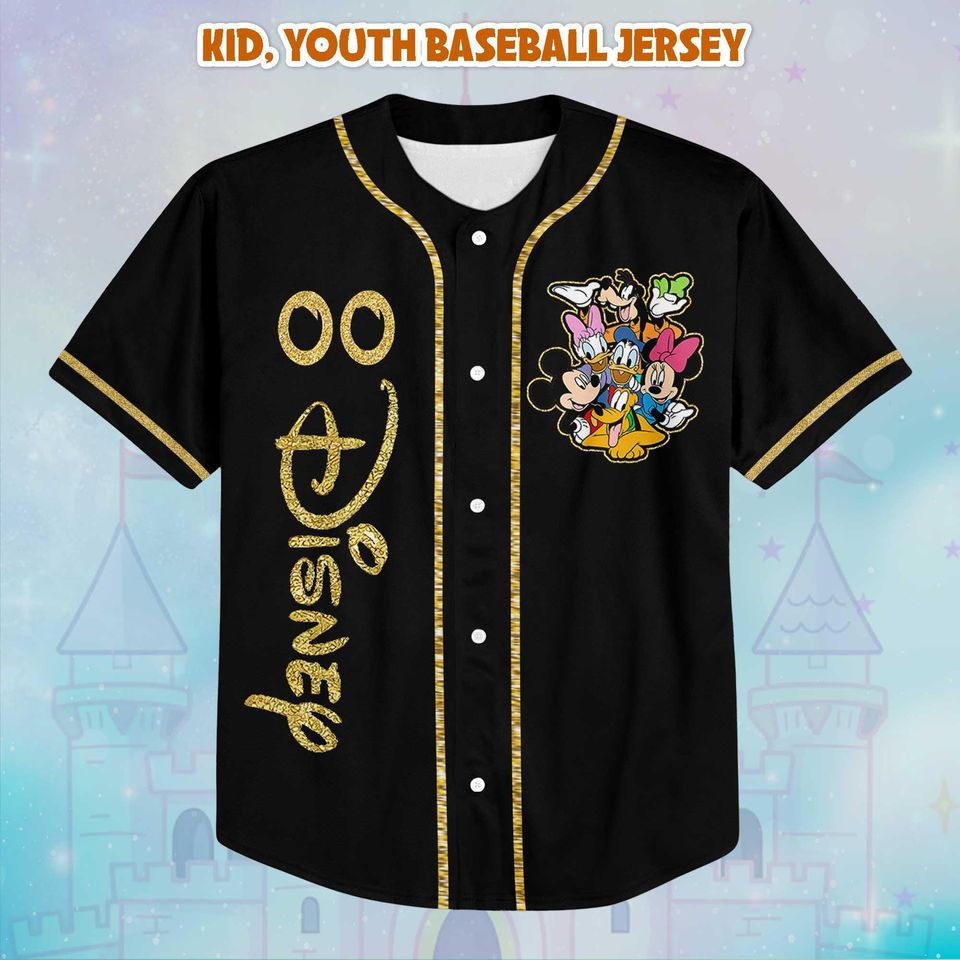 Personalized Disney Trip 2025 Baseball Jersey, Custom Mickey and Friends Shirt