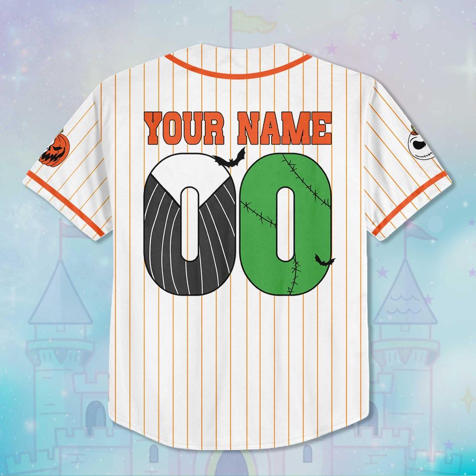 Personalized Halloween Town Baseball Jersey