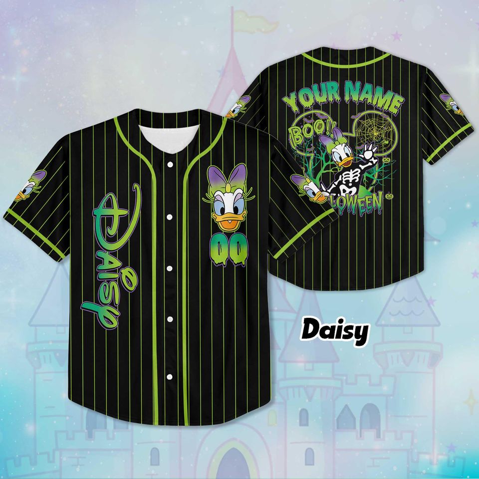 Personalized Disney Halloween Baseball Jersey, Custom Disney Halloween Jersey Shirt