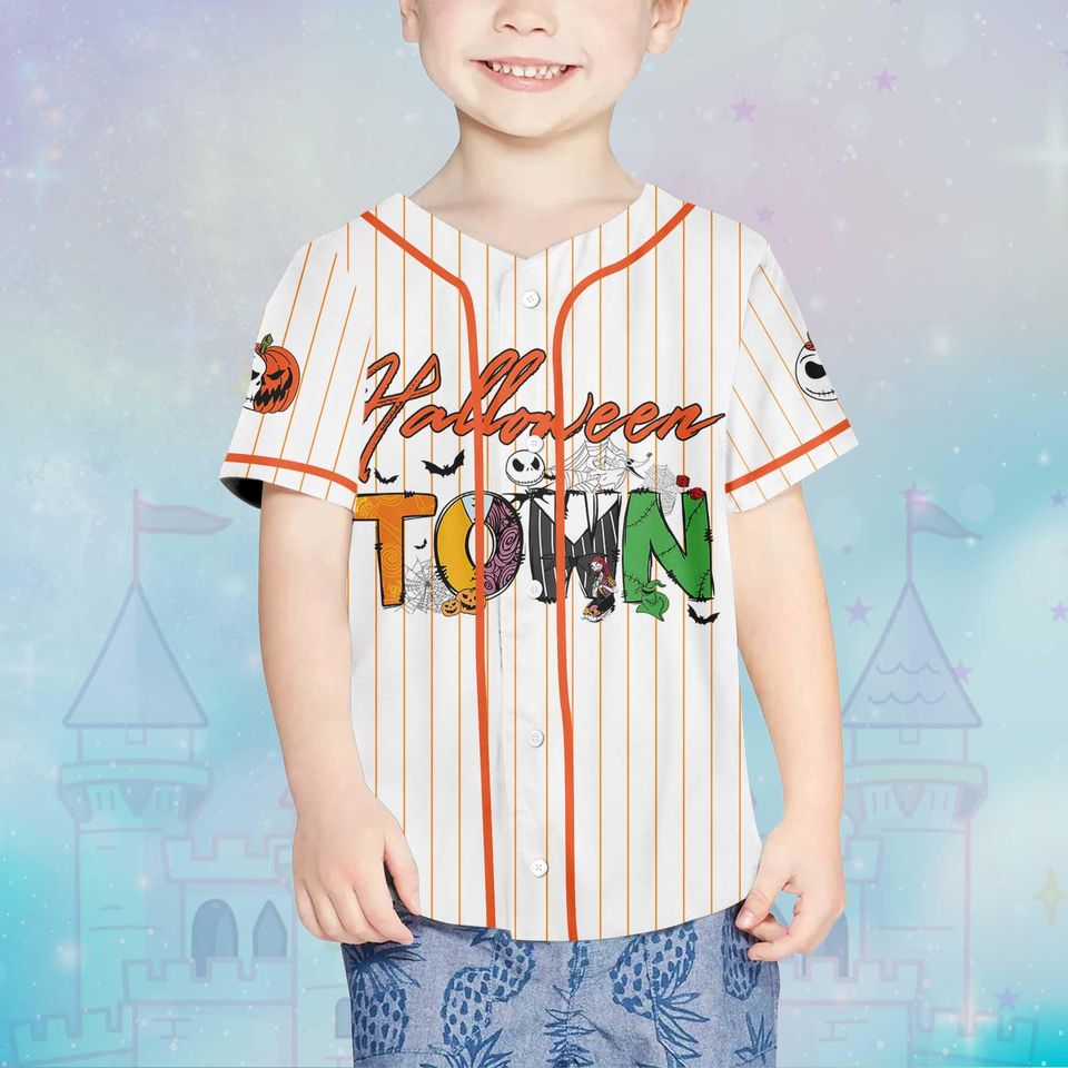 Personalized Halloween Town Baseball Jersey