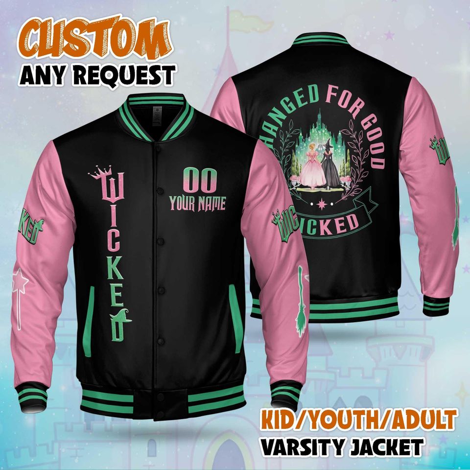 Personalized Wicked Varsity Jacket, Custom Outerwear