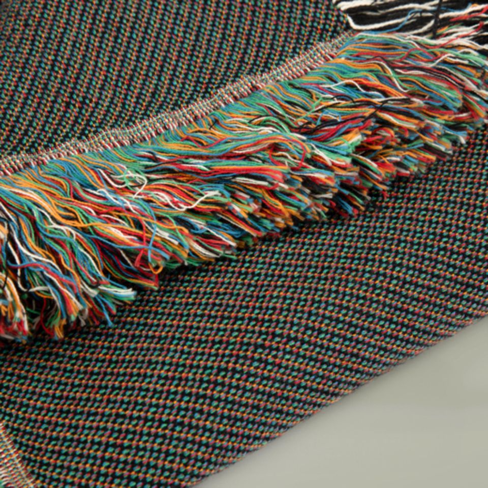 Wizard Frog Woven Blanket: Mystical Cottagecore Throw Tapestry