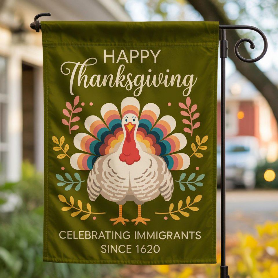 Pro-Immigration Thanksgiving Flag: Celebrating Immigrants Since 1620