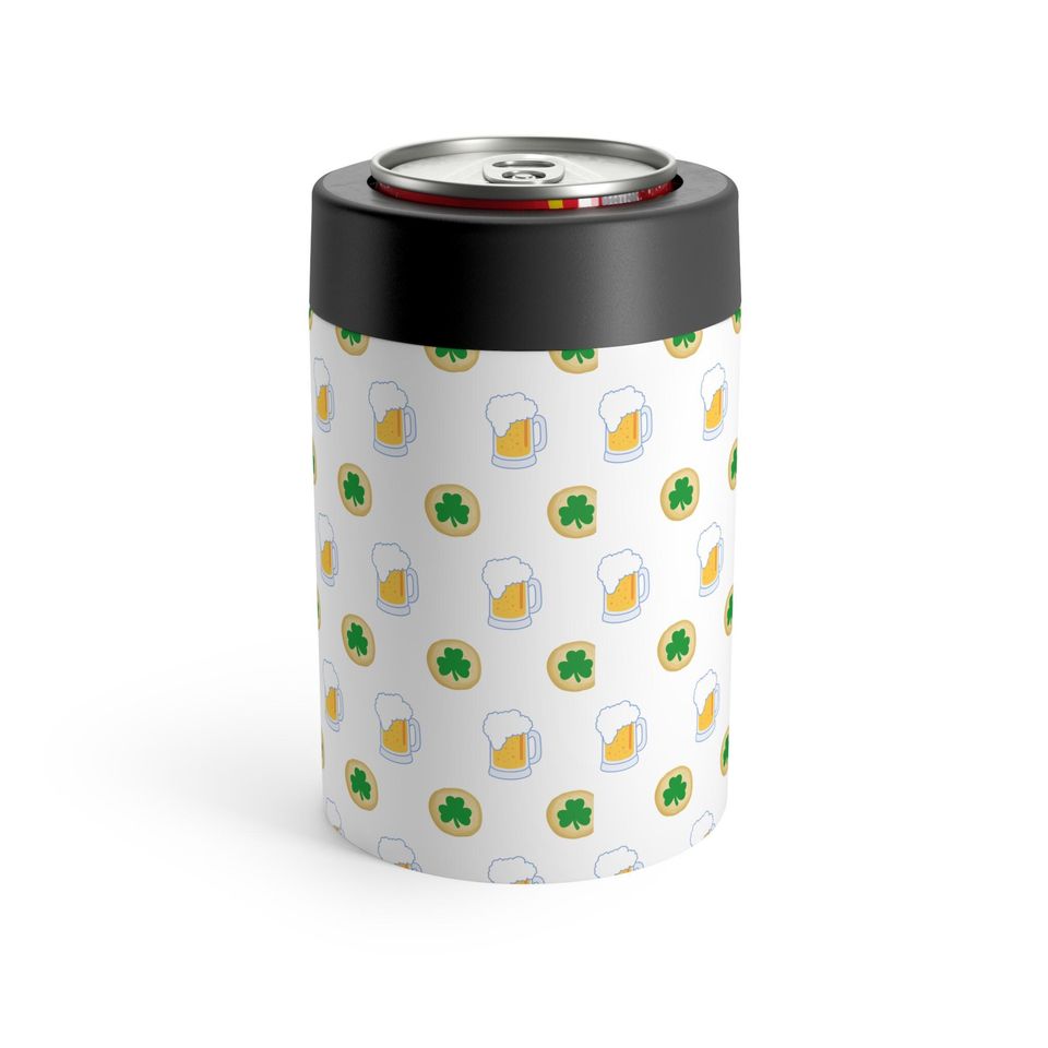 St. Patrick's Day Beer and Shamrock Cookies Can Holder | Can Holder