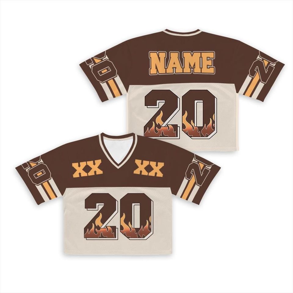 Custom Football Jersey with Name and Number  Personalized Concert & Game Day Outfit.