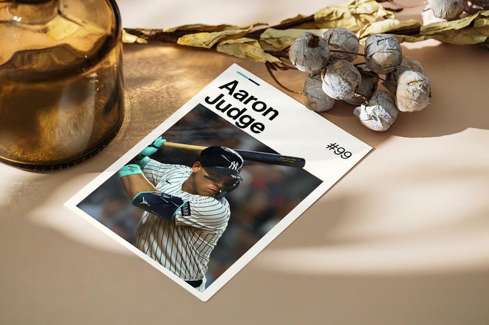 Aaron Judge Poster, New York Yankees Wall Art, Baseball Decor, Sports Artwork, Aaron Judge