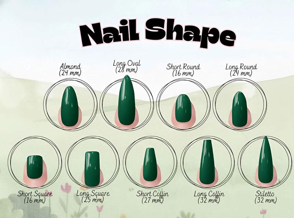 Luxury 3D Silver Frame Press On Nails | Emerald Green Ombre | Celestial Star & Swirl Design | Elegant Metallic Fake Nails