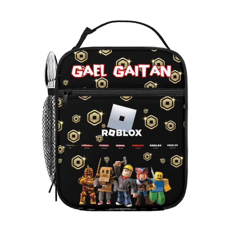 Personalized Roblox Lunch Bag: Insulated Custom Name Meal Tote