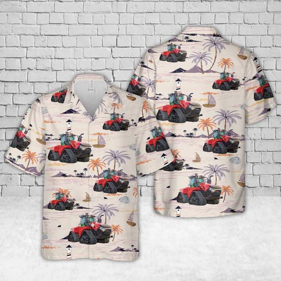 Case IH Steiger 715 Quadtrac Tractor Hawaiian Shirt for Men