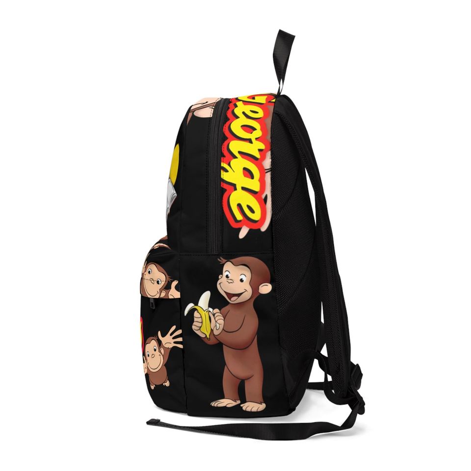 Curious George Backpack: Soft Nylon Canvas Kids School Bag