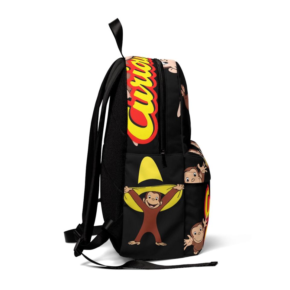 Curious George Backpack: Soft Nylon Canvas Kids School Bag