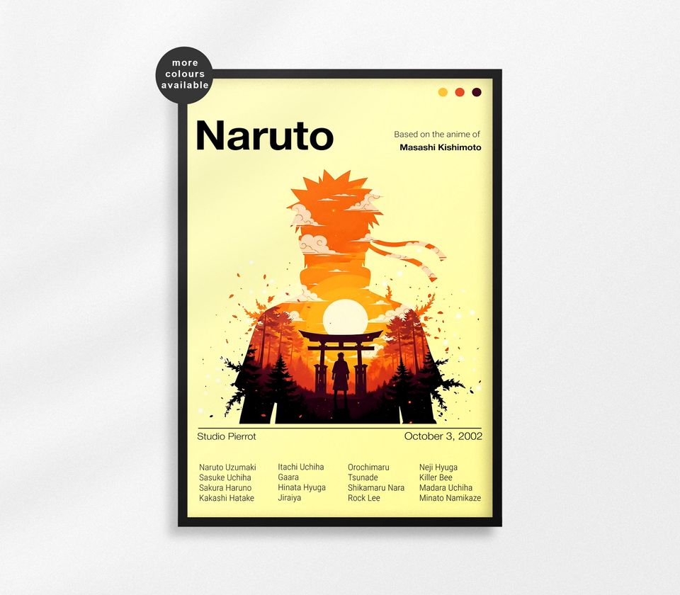 Narutoo Uzumaki Poster Narutoo Print Anime Poster