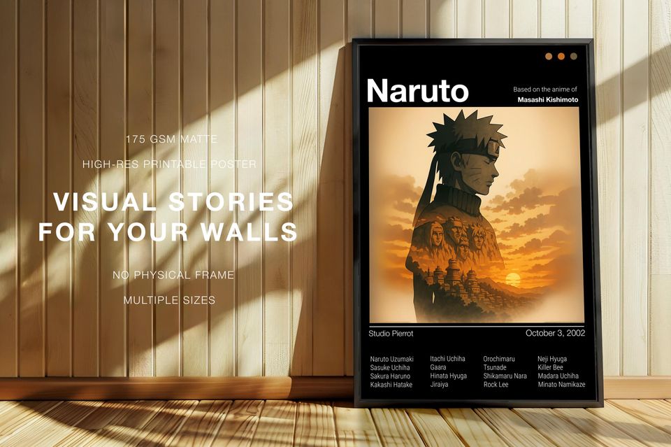 Narutoo Uzumaki Poster Narutoo Print Anime Poster