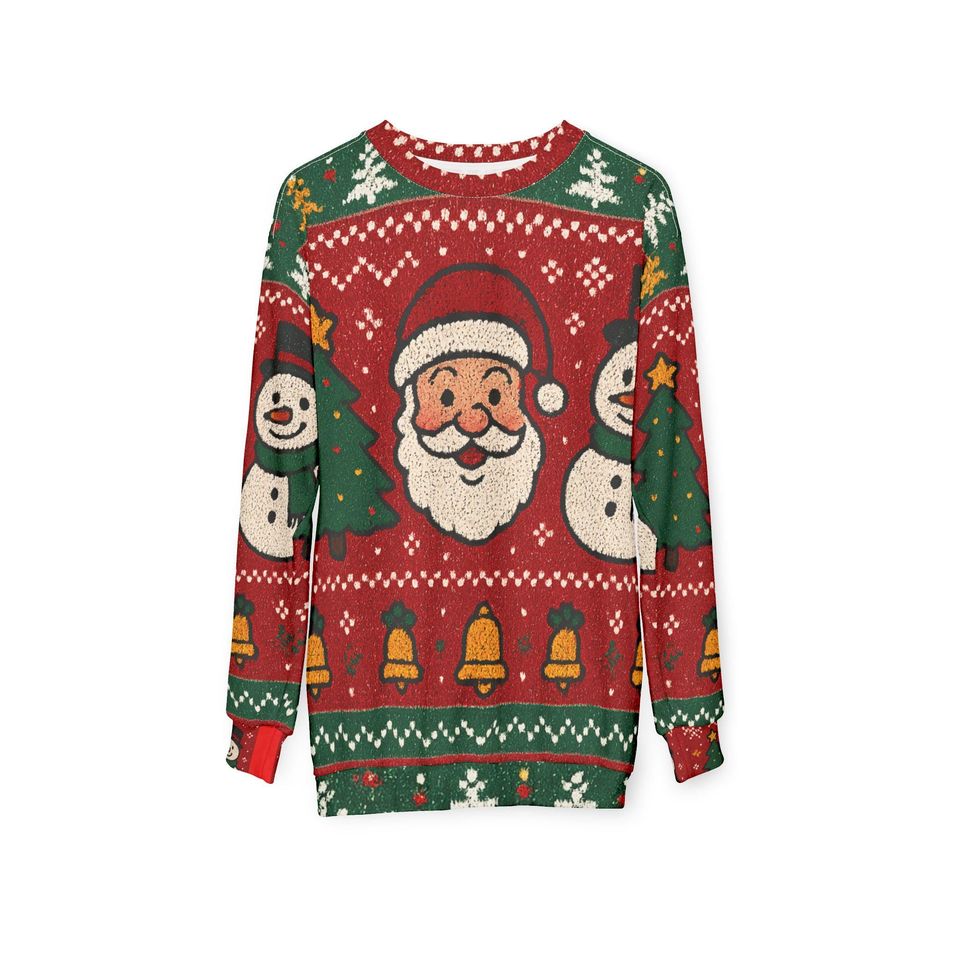 Santa and Snowman Ugly Christmas Sweater