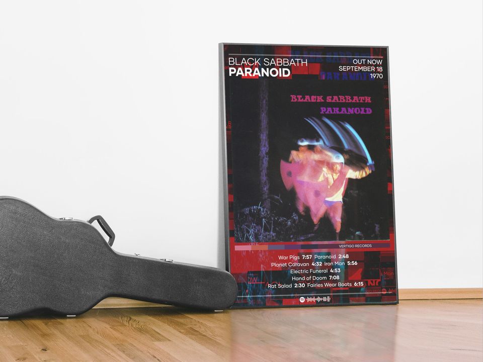 Black Sabbath - Paranoid Poster | Album Cover Poster