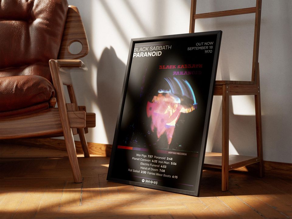 Black Sabbath - Paranoid Poster | Album Cover Poster