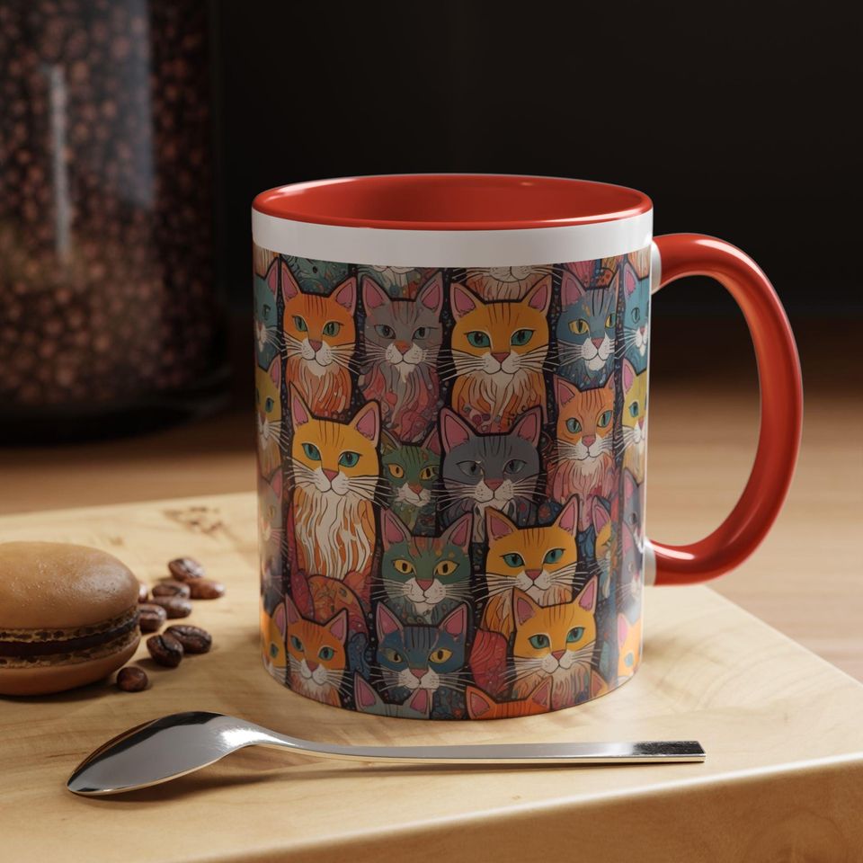 Copy of Funny Cat First Day of School Accent Coffee Mug, Gift for Teachers, Back to School Mug, Cat Lover Gift, Novelty Coffee Cup