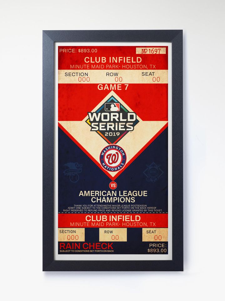 2019 World Series PosterFight Finished  Washington Nationals vs Houston Astros Poster( No Framed )