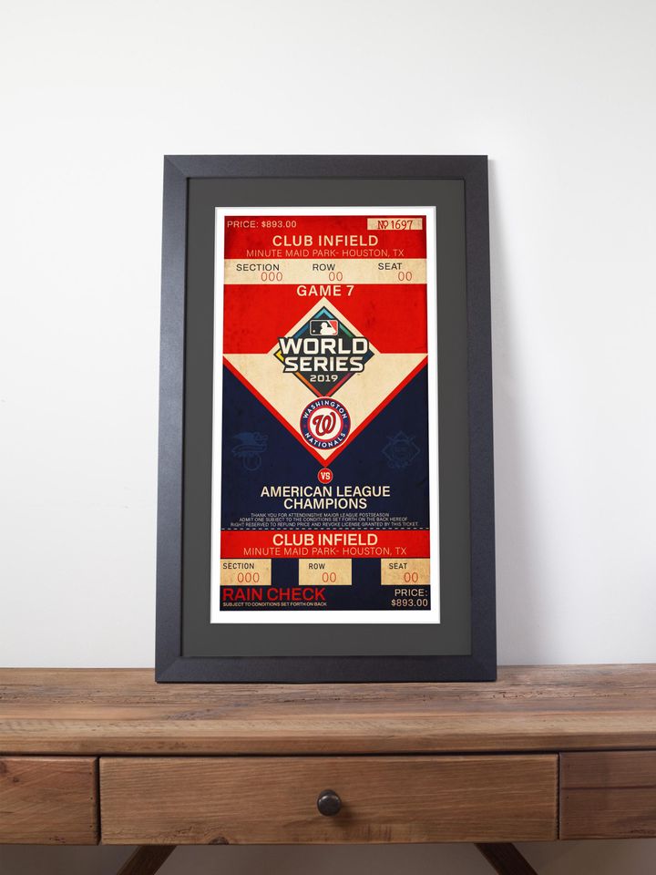 2019 World Series PosterFight Finished  Washington Nationals vs Houston Astros Poster( No Framed )