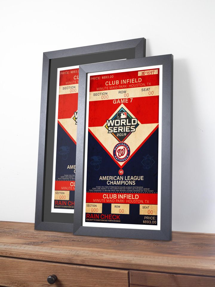 2019 World Series PosterFight Finished  Washington Nationals vs Houston Astros Poster( No Framed )