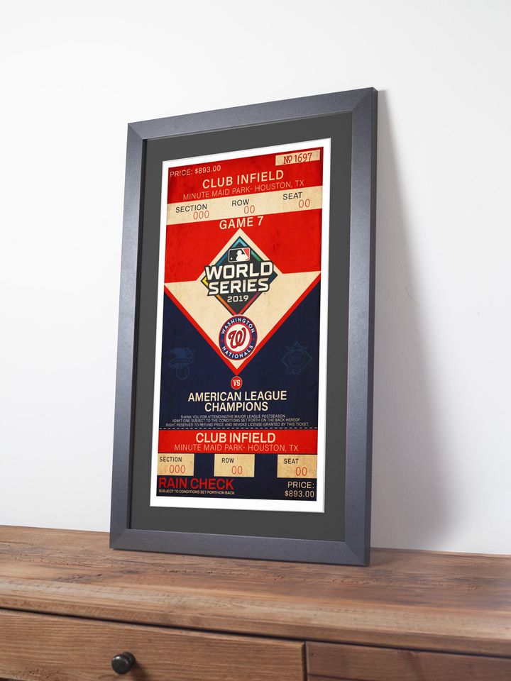 2019 World Series PosterFight Finished  Washington Nationals vs Houston Astros Poster( No Framed )
