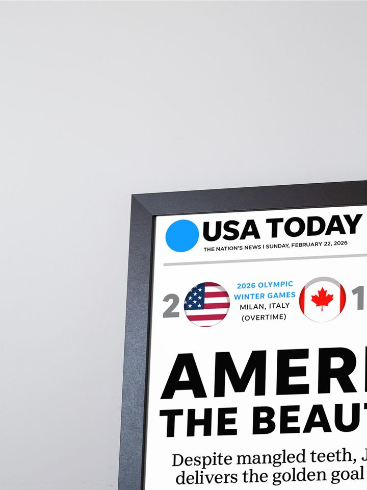 2026 USA Hockey - America The Beautiful - Gold Medal Vs Canada Poster( No Framed )