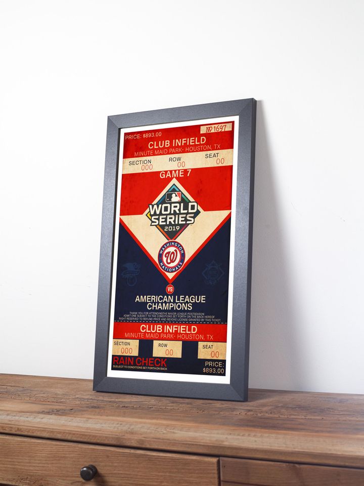 2019 World Series PosterFight Finished  Washington Nationals vs Houston Astros Poster( No Framed )