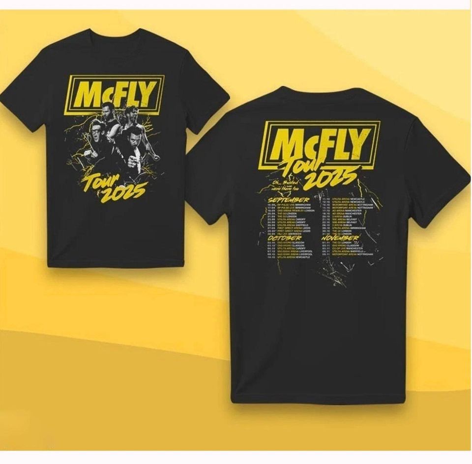 Mcfly Tour 2025 Unisex Double Sided T-Shirt
