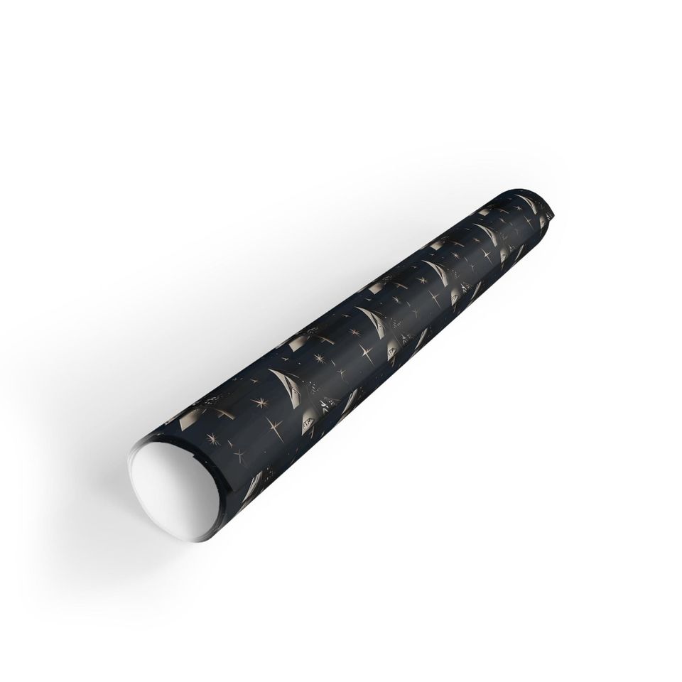 Christmas Tree Gift Wrapping Paper | Satin Finish, Eco-Friendly