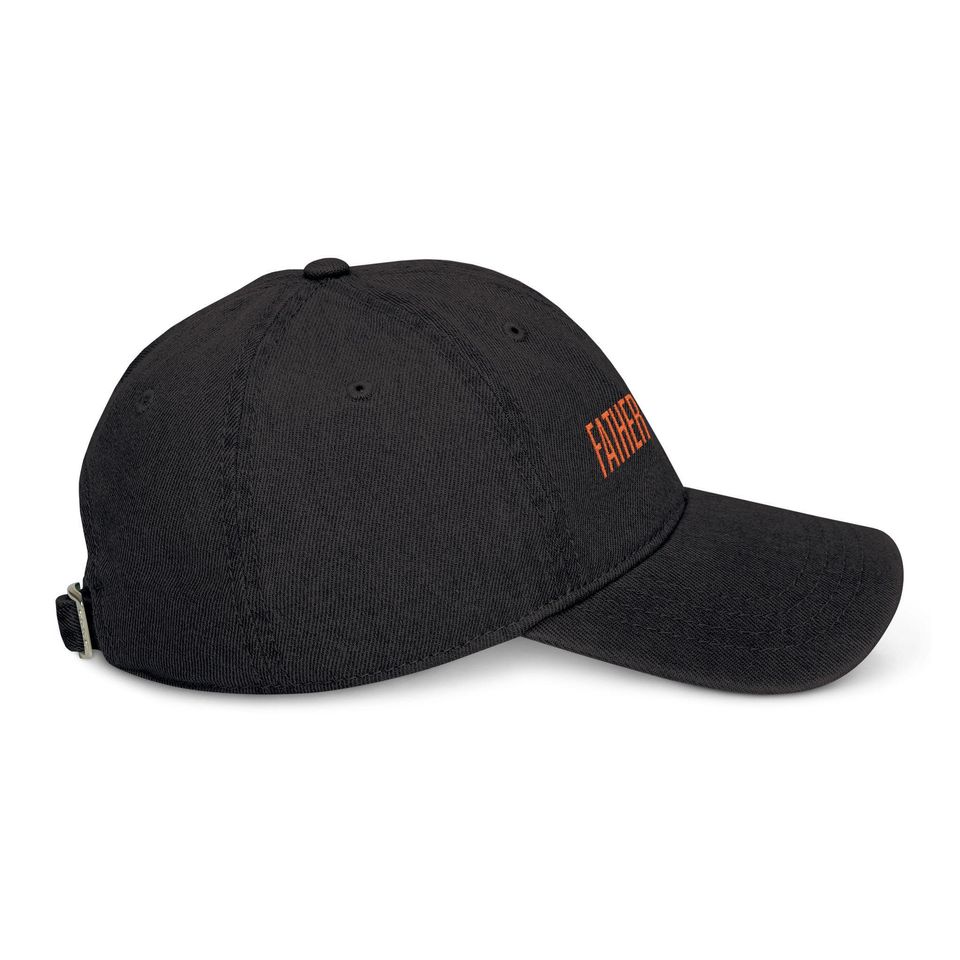 Father Figure Embroidered Denim Hat, Dad Hat, Baseball Cap