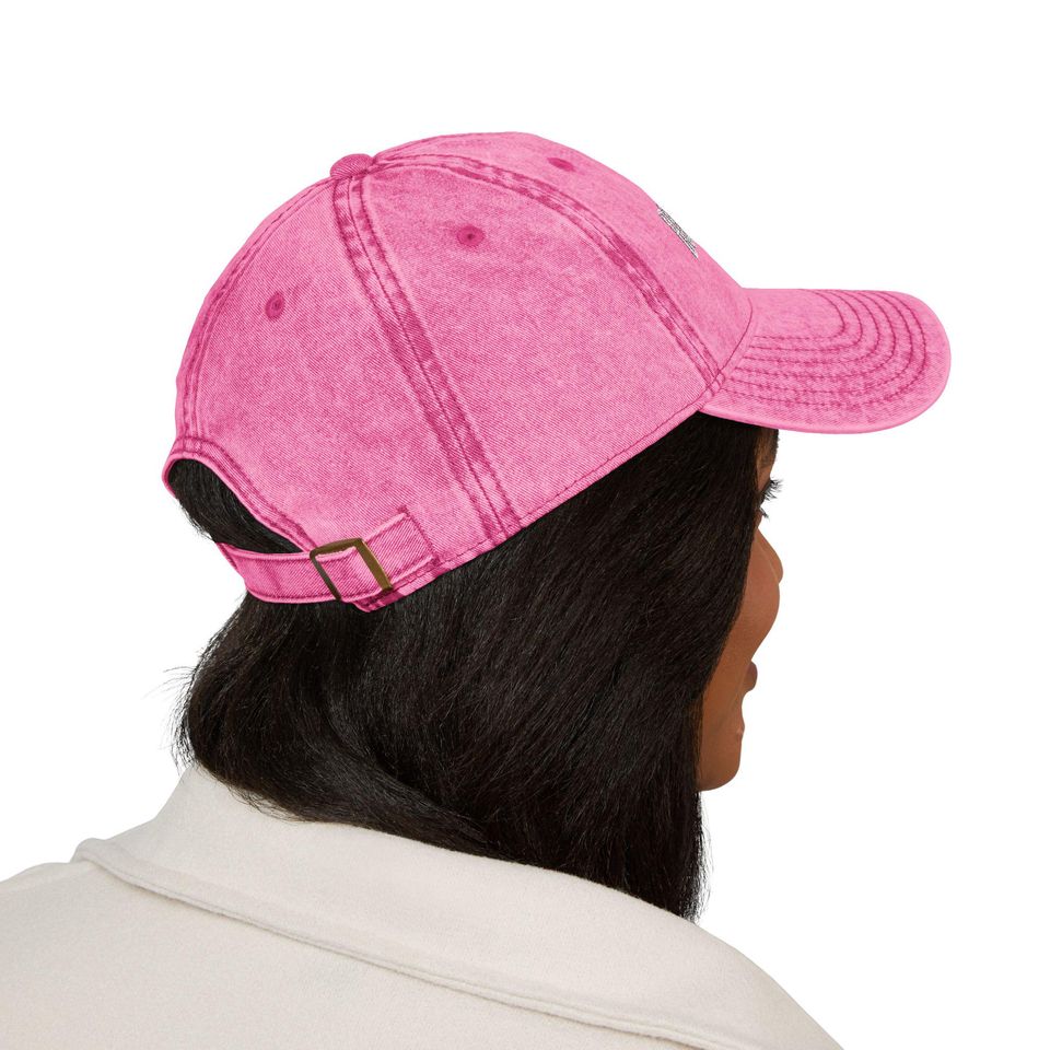 Washed Pink Boring Barbie Embroidered Dad Hat, Baseball Cap