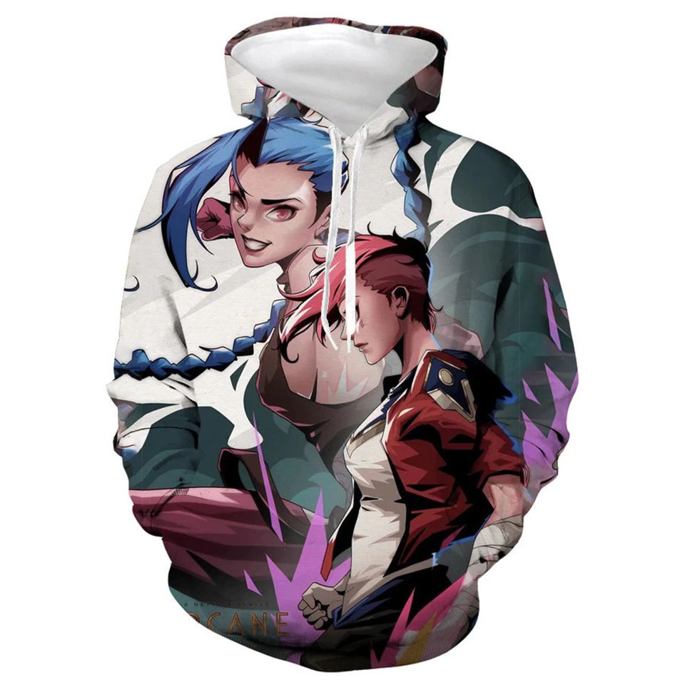 Anime Arcane League Of Legends 3d Hoodie