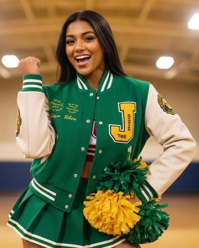 Printed Cropped Varsity Jacket , Street Style Jacket