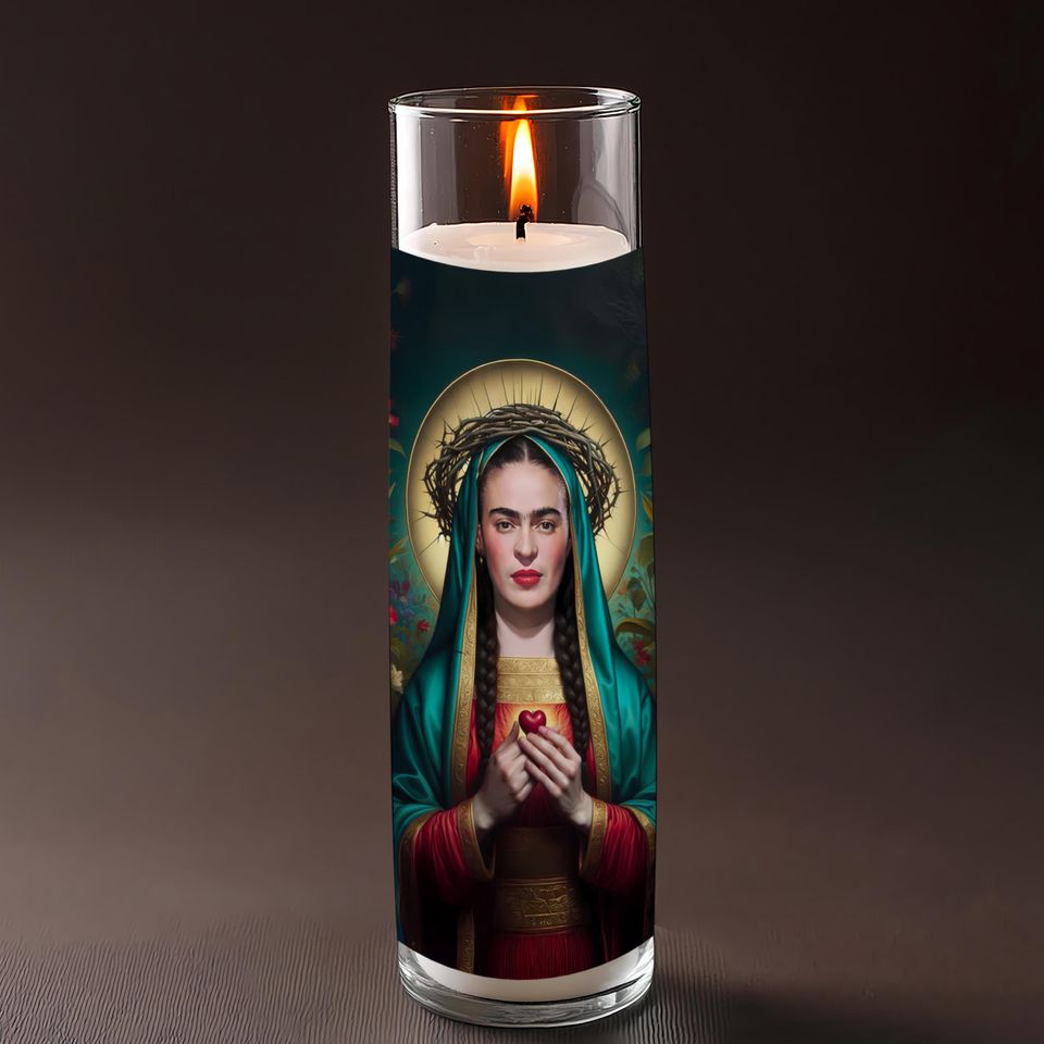 Frida Kahlo Celebrity Prayer Candle