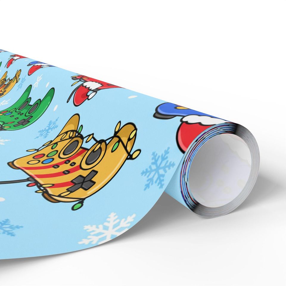 Video Game Christmas Wrapping Paper: Gamer Controller Design
