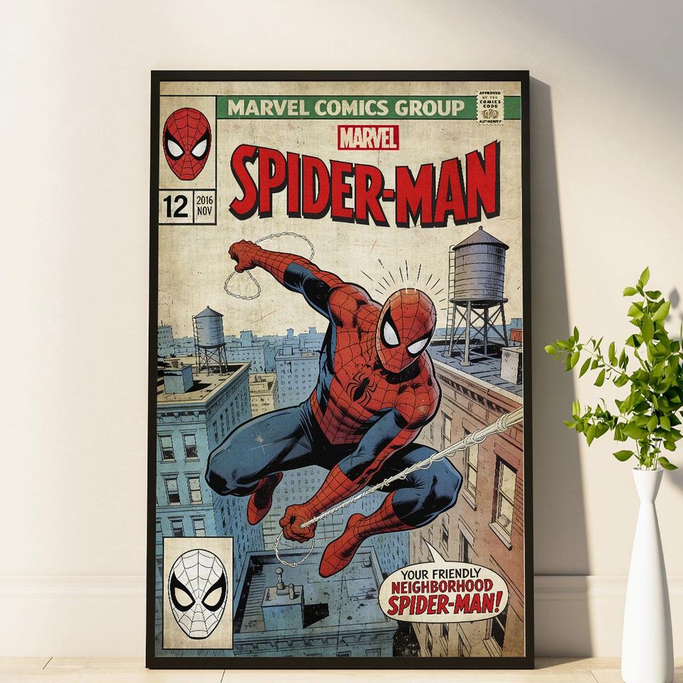Spider Man Comic Book Cover Poster Home Decor Gifts For Fan
