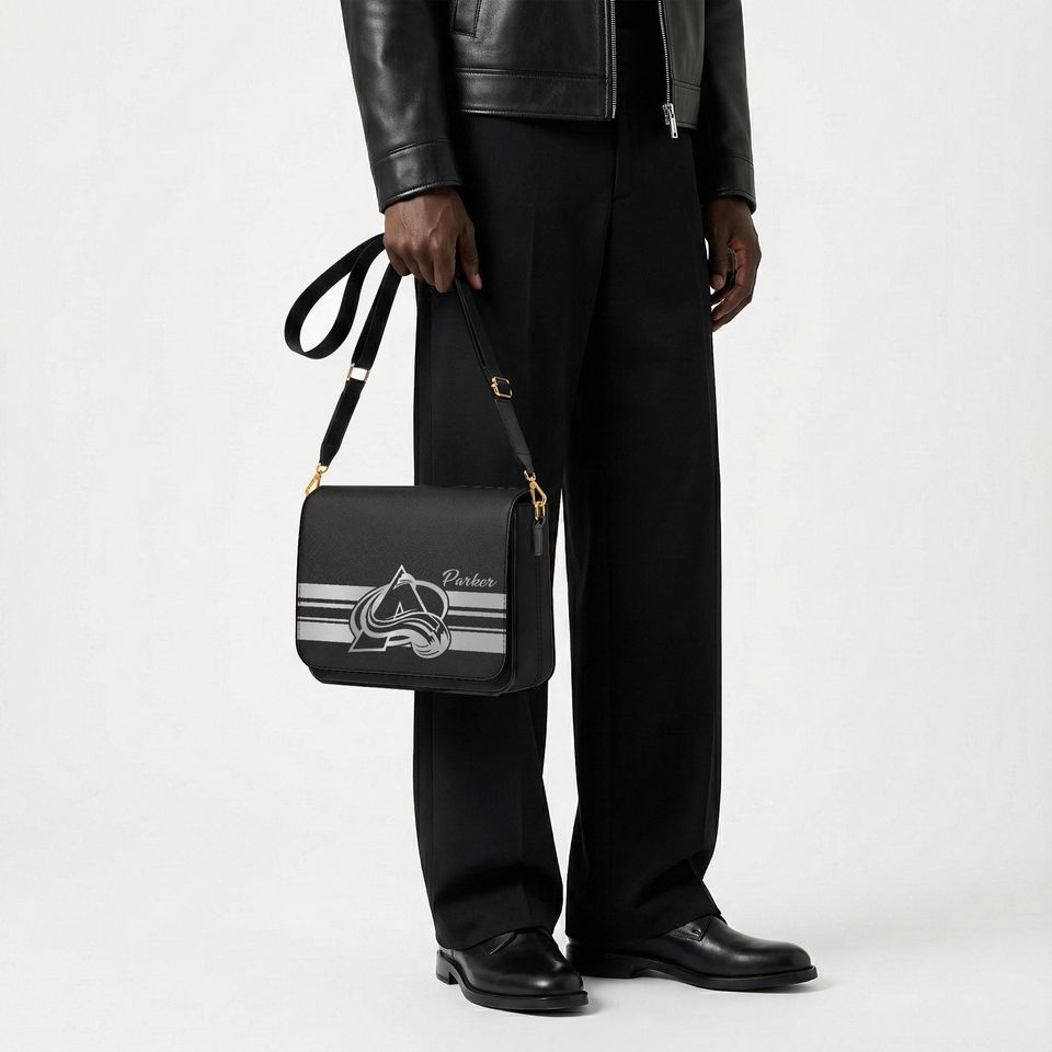 Colorado Avalanche Personalized Messenger Bag, NHL Hockey Everyday Fan Crossbody