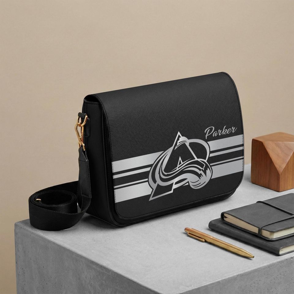 Colorado Avalanche Personalized Messenger Bag, NHL Hockey Everyday Fan Crossbody